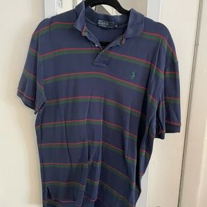 Vintage Lived-In Polo by Ralph Lauren Polo Shirt with Red/Green Stripe